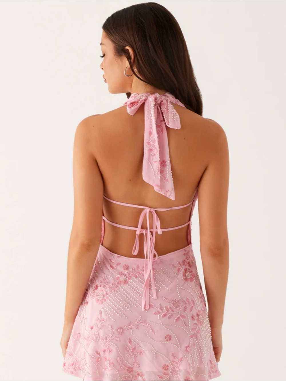 Peppermayo Cinzia Beaded Mini Dress - Pink - Picture 2 of 4